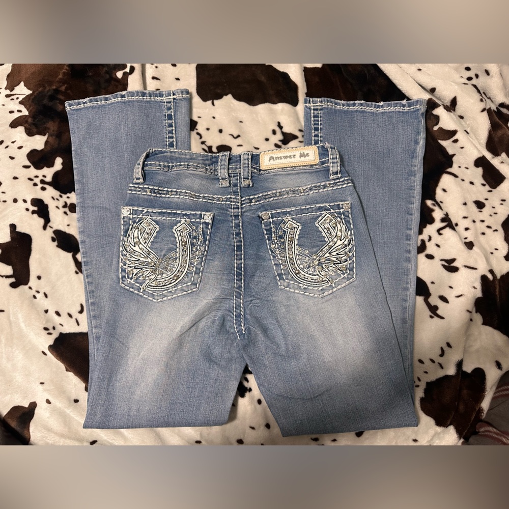 Light wash ANSWER ME BOOTCUT JEANS